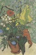 Vincent Van Gogh Wild Flowers and Thistles in a Vase (nn04) France oil painting artist